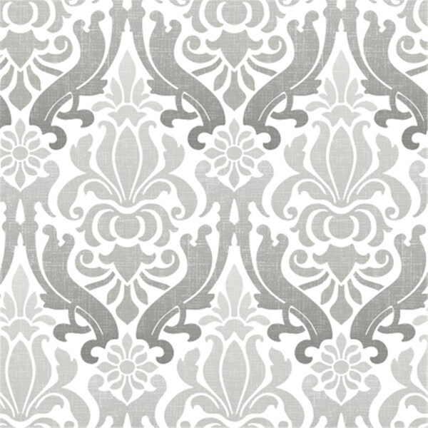Doba-Bnt Nouveau Damask Peel and Stick Wallpaper, Grey SA2532169 - main